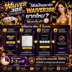 วิธีสมัครสมาชิก waiver388 ยากไหมใช้เวลากี่นาที